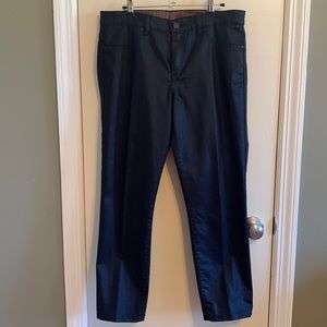 Calvin Klein Jeans Women's Black Shiny Coated Denim Leggings Size 31/12